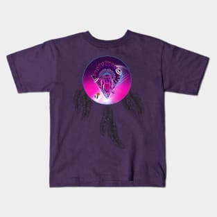 Futuristic indian in the dreamcatcher Kids T-Shirt